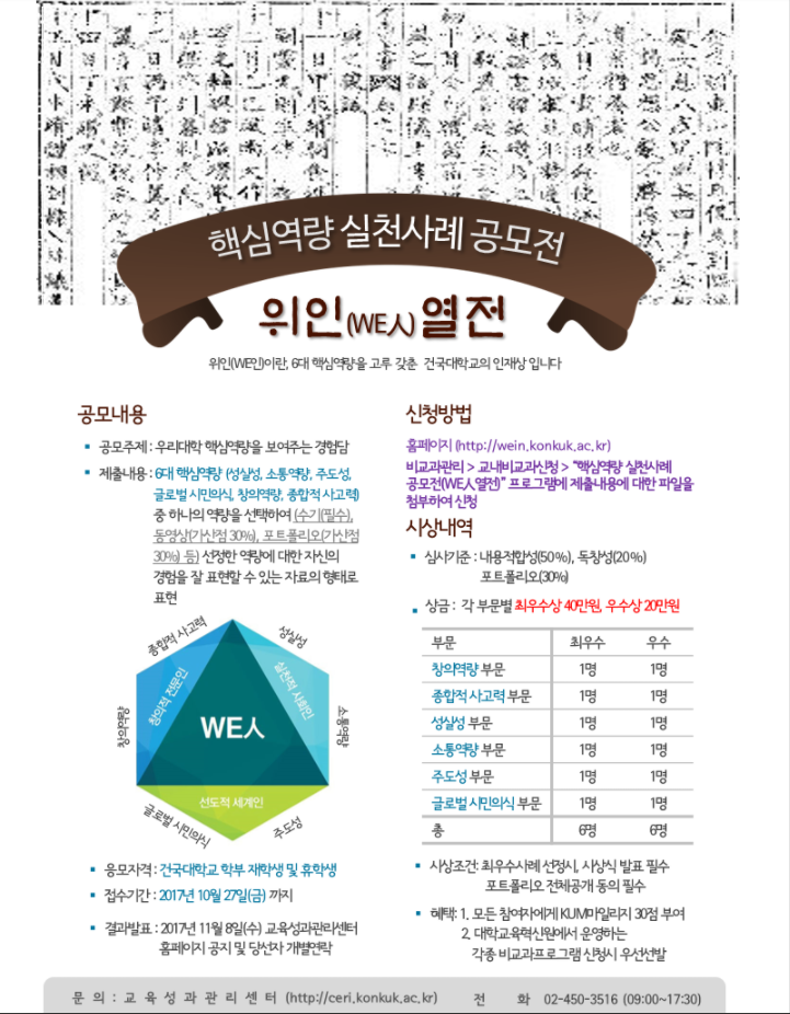  위인WE人 열전 핵심역량 실천사례 공모전