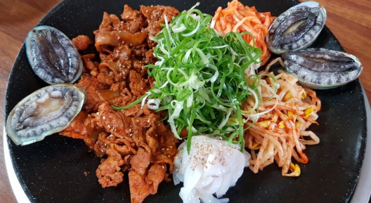  제주맛집 서귀포 성산일출봉근처 흑돼지전복두루치기 진미식당