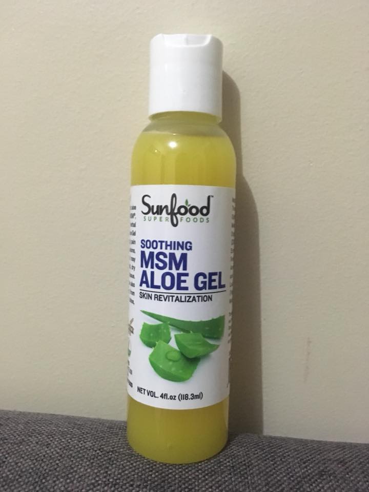  Sunfood, MSM 알로에 겔, 피부 활력제, 4 액량 온스 (118.3 밀리리터)
