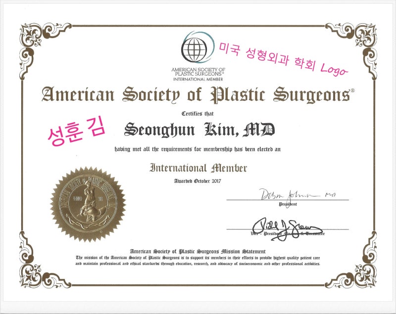 American Society of Plastic Surgeons Membership Certification
