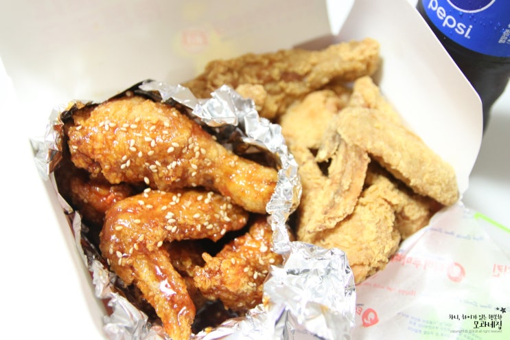  티바두마리치킨 메뉴 반반 할인 받쟈