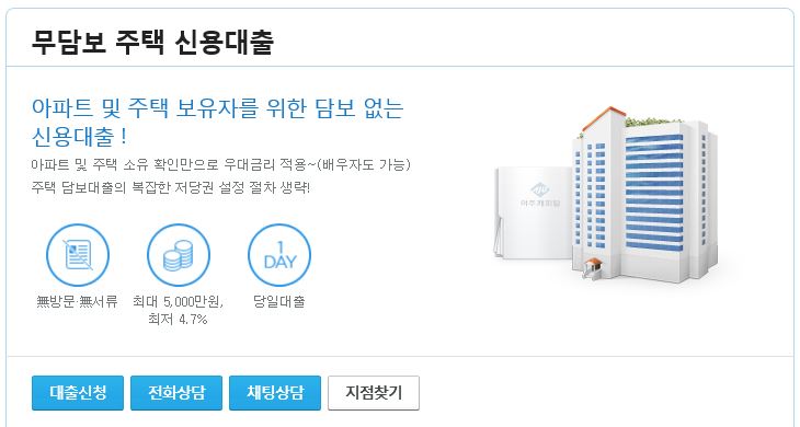  아주캐피탈 주택신용대출