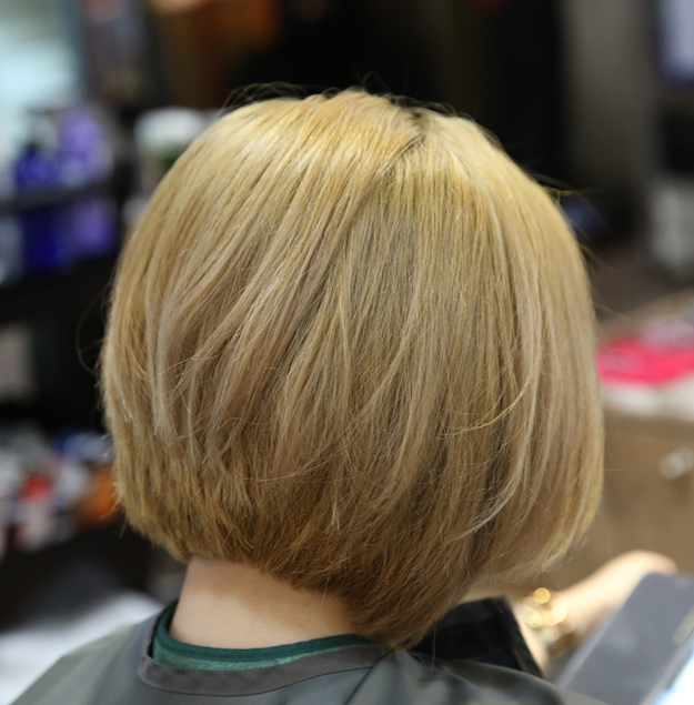 화미주 기사머리 성서서점 단발머리 스타일 그레이 블루 그레이 브라운 염색