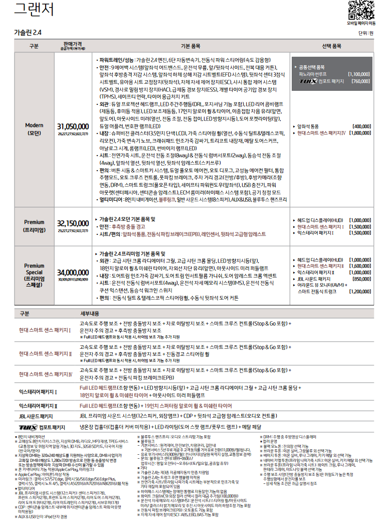 그랜져ig 2018 카달로그,가격표 추가옵션 정보 : 네이버 블로그 그랜져Ig 2018 카달로그,가격표 추가옵션 정보 : 네이버 블로그