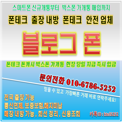  폰테크전문 안전업체 블로그 폰 박스폰 가개통