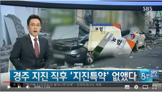 경주 지진 직후 '지진 특약' 없앤 보험사 / SBS 경주 지진 직후 '지진 특약' 없앤 보험사 / SBS