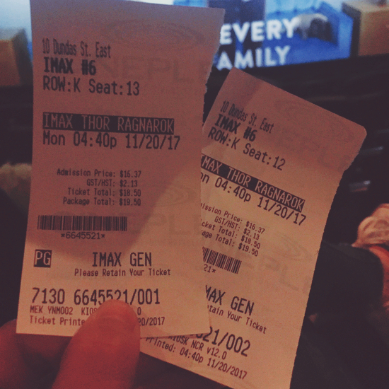  [토론토생활] 영던다스 씨네플렉스에서 토르 IMAX 감상