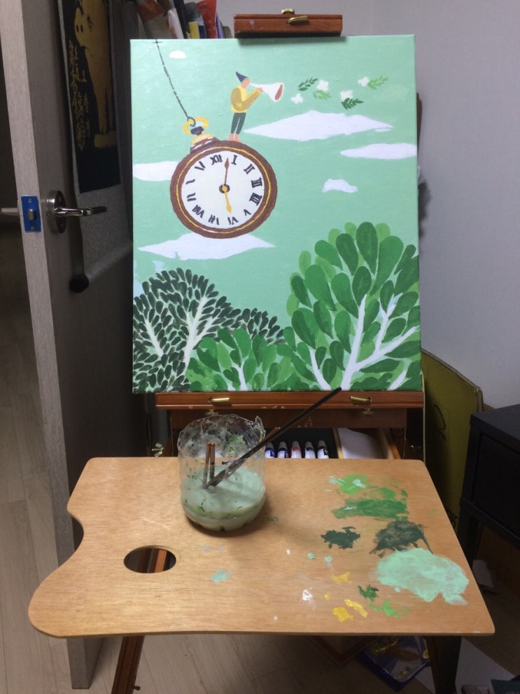  그림, 나팔부는 소년