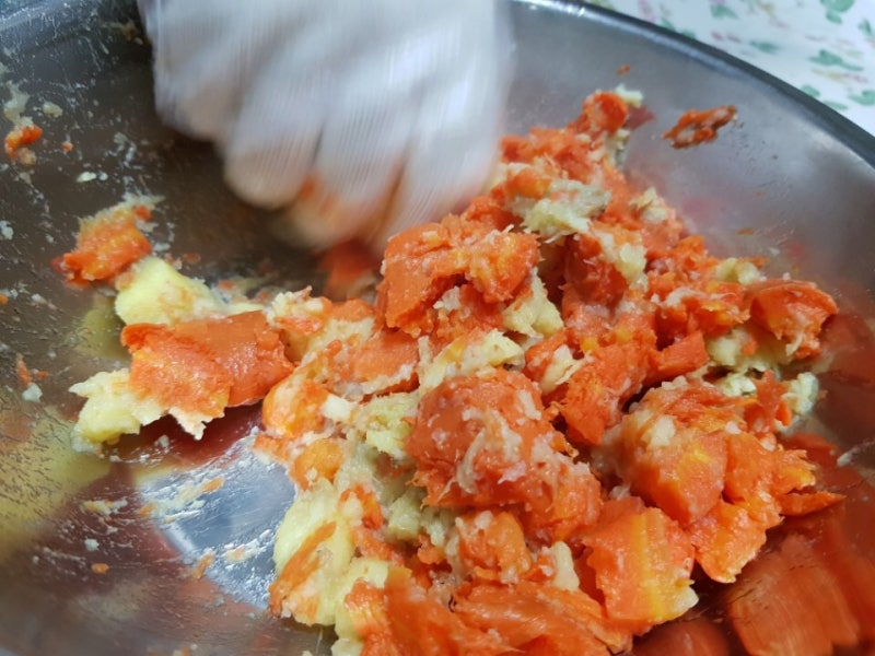 다이어트 간식 추천 강아지도 먹을 수 있는 마루의 아침 꿀 군고구마보시 5