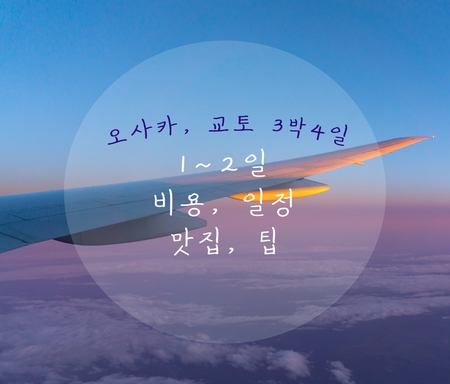  오사카, 교토 3박 4일 여행기 1탄 (비용, 일정, 맛집, 팁등)