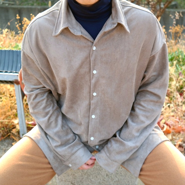  남자 스웨이드 셔츠 쩡대샵 넉넉하게 입어보자