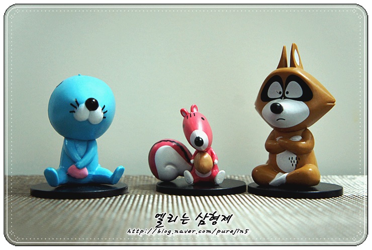  롯데리아 보노보노 시리즈 3종 <보노보모, 너부리, 포로리>