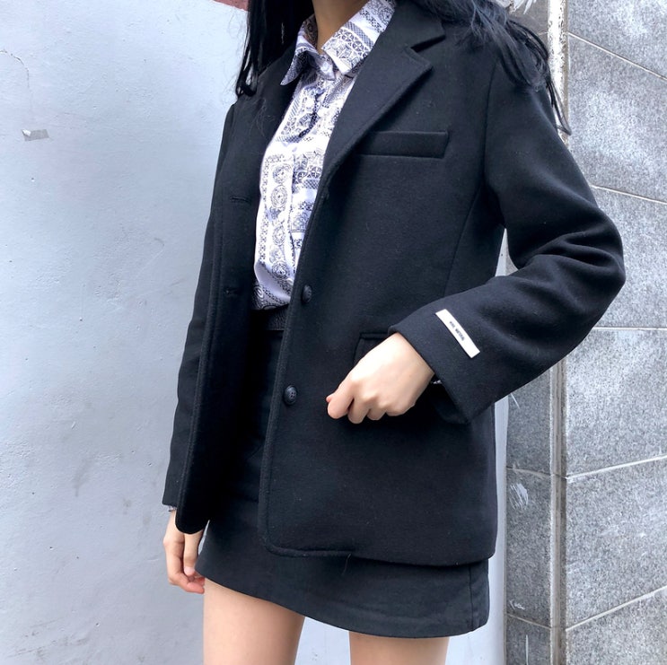  데일리먼데이 울자켓 데일리룩, 여성 겨울 자켓 코디