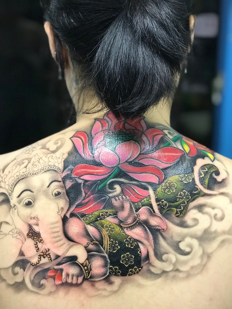 가네샤타투완성(커버업타투,터치업타투,사당타투,방배동타투샵,이수역타투샵,서울타투샵,타투잘하는곳,이태원타투,사당역타투) : 네이버 블로그, image size:800x1067