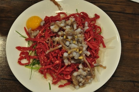  광장시장 육회낙지탕탕이, 종로 유가네 육회 빈대떡 너무 맛나요:D ~!