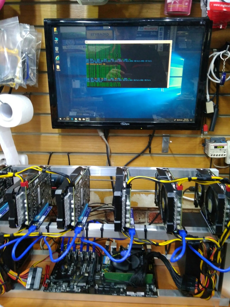 비트코인 이더리움 가상화폐 채굴기 지포스 GTX 1060 6way 제작 : 네이버 블로그
