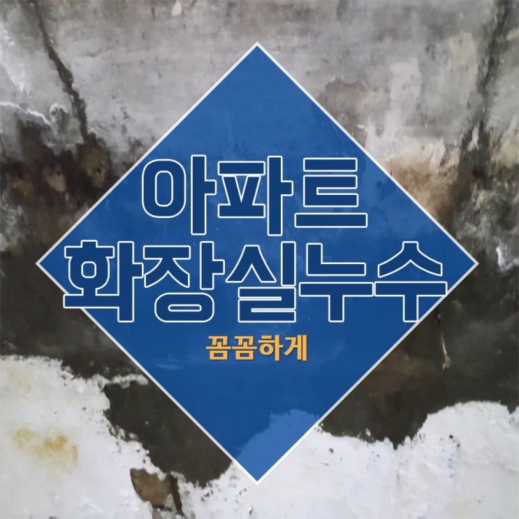  아파트화장실누수 꼼꼼하게
