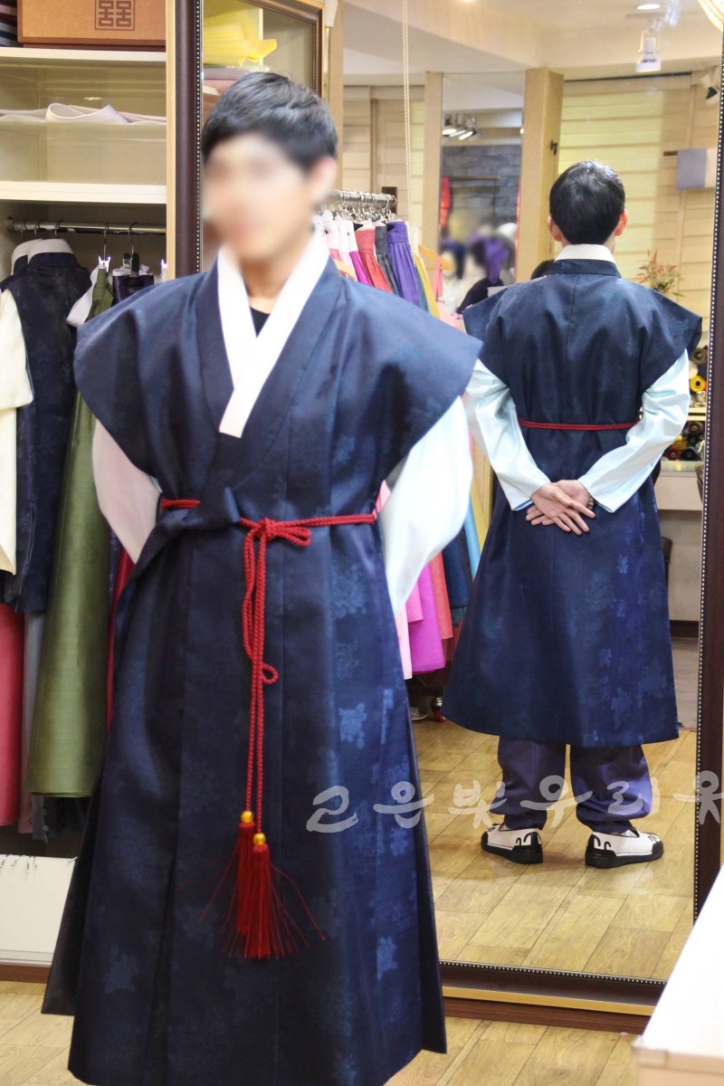 도포위에 입은 한복답호 남자답호 : 네이버 블로그