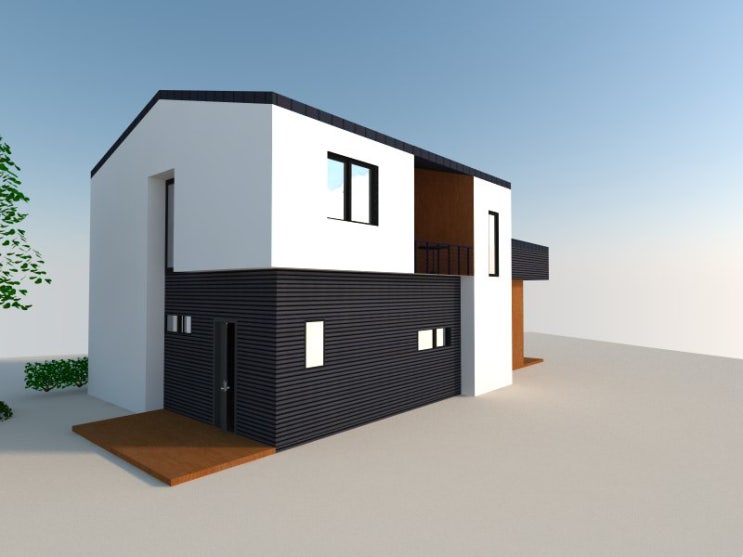 전북 부안 모던 전원주택 3D설계사례