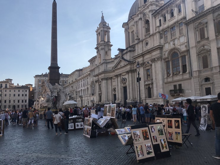 [이탈리아, 로마] 베르니니의 4대강 분수, 숨은 매력이 꽉찬 나보나 광장(Piazza Navona)