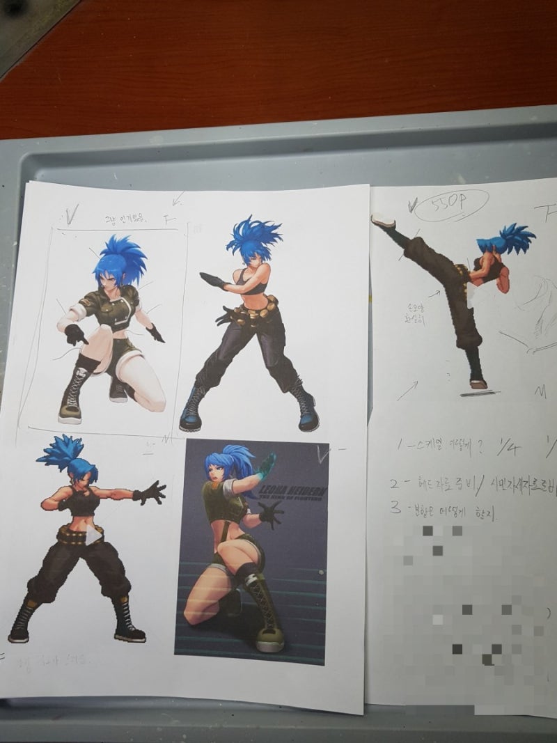 K.O.F - 레오나 . Leona Heidern 제작기 (01~중단) : 네이버 블로그, image size:800x1067