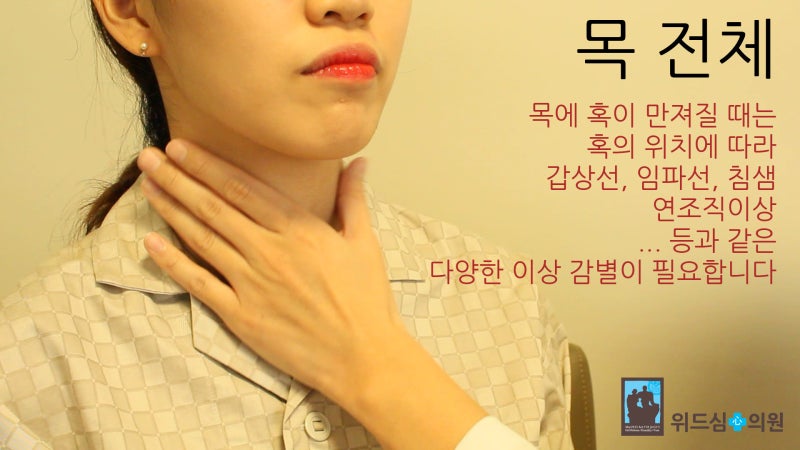 목에 멍울, 혹, 병원에서 목 전체를 체크해야 하는 이유 - 목 임파선 전이암 진료 사례, 위드심의원 : 네이버 블로그 목에 멍울, 혹, 병원에서 목 전체를 체크해야 하는 이유 - 목 임파선 전이암 진료 사례, 위드심의원 : 네이버 블로그
