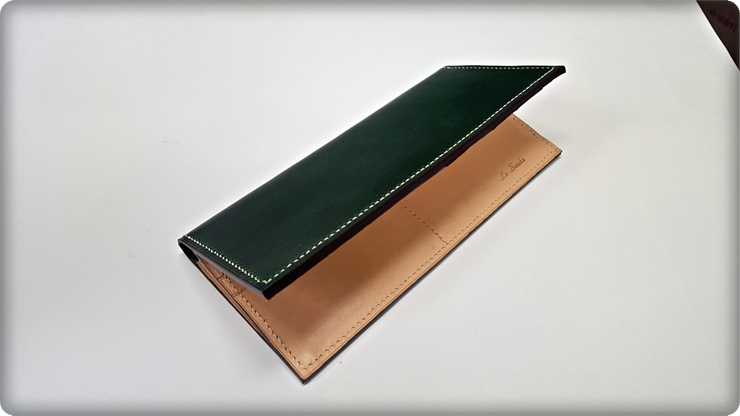  가죽공예) 부테로 그린 장지갑 - Bifold wallet