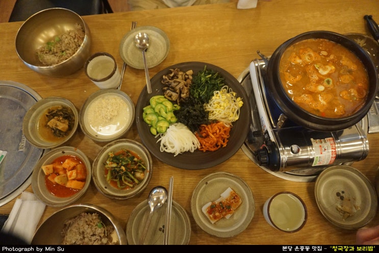 운중동 맛집, 서판교쪽 가족 외식하기 좋은 - 청국장과 보리밥