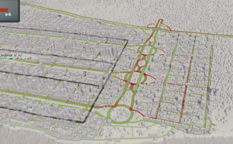 시티즈: 스카이라인 -공략- 교통정리 및 위성도시 만들기