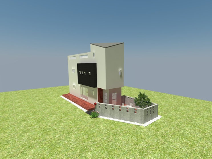 Narrow House 3D plan 2 협소주택 설계모델링