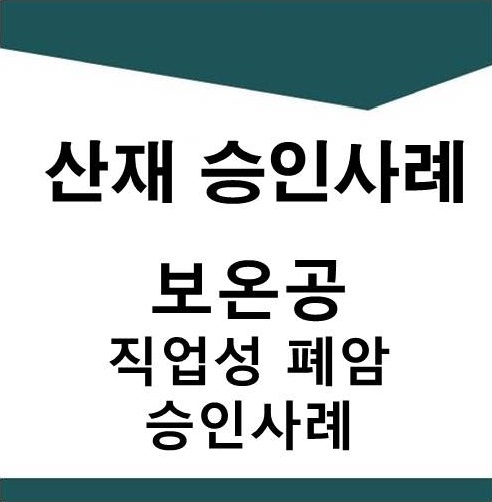  [산재]일용직 보온공 직업성 폐암 승인 사례(1)