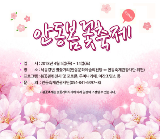  [안동]봄꽃축제 4.5~14日