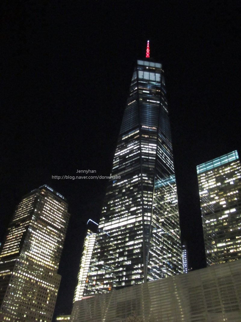 뉴욕 여행 - 원 월드트레이드센터- 9 11 메모리얼 파크-그라운드 제로 야경 (One World Trade Center  -Memorial Park) : 네이버 블로그