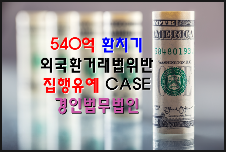  540억 환치기 외국환거래법 위반 - 집행유예 CASE