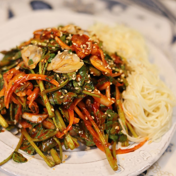  [바지락 요리]초무침으로 맛있게 즐기는 소면요리