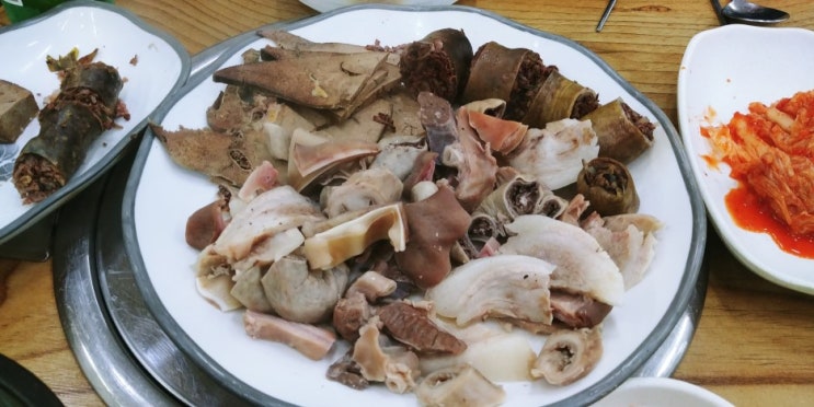  천안 남산중앙시장 운수대통국밥 2번째 방문기 : 피순대, 대창순대