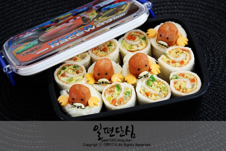 고구마 샌드위치 소풍 도시락 어린이간식 캐릭터도시락만드는법 간편샌드위치 3