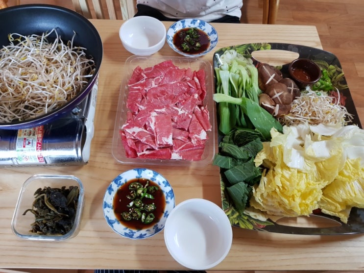  라효/홈쿡/소고기샤브샤브먹방