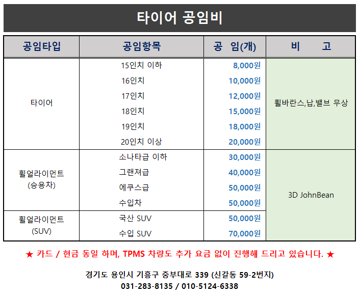 용인 공임비 최저 타이어장착점 - 수원 동탄 화성 - 타이어공임나라 : 네이버 블로그 용인 공임비 최저 타이어장착점 - 수원 동탄 화성 - 타이어공임나라 : 네이버 블로그