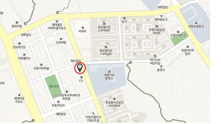  점핑하이 이동점 포항 약도