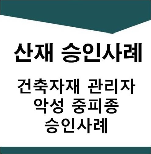  [산재] 건축자재 관리자 악성 중피종 승인사례
