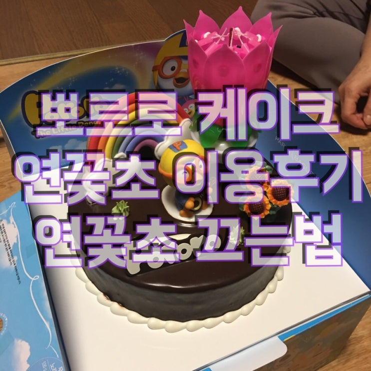  연꽃초 후기. 연꽃초끄는법 + 파리바게트 뽀로로케이크 리뷰