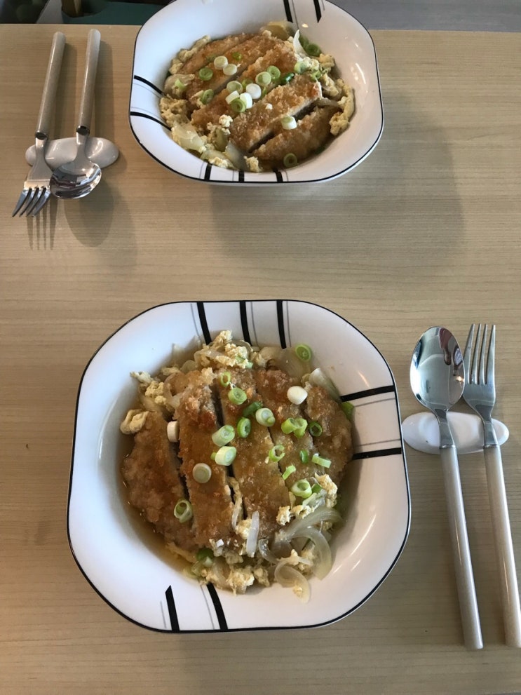  집에서 먹는 가츠동/ 맛점을 선물 받다