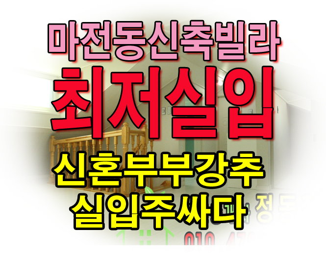마전동신축빌라 얼마나좋을까?