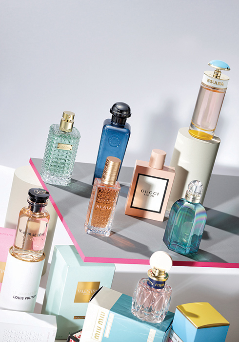 Haute Scents, 패션 하우스의 트렌디하고 시크한 향수, 프라다 캔디 슈가 팝, 구찌 블룸, 발렌시아가 향수, 미우미우 로 로제, 루이비통 향수,발렌티노 향수,에르메스 향수