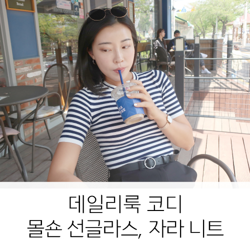  몰숀 선글라스·자라 니트·탐나나 슬랙스 코디, 패션블로거 초이