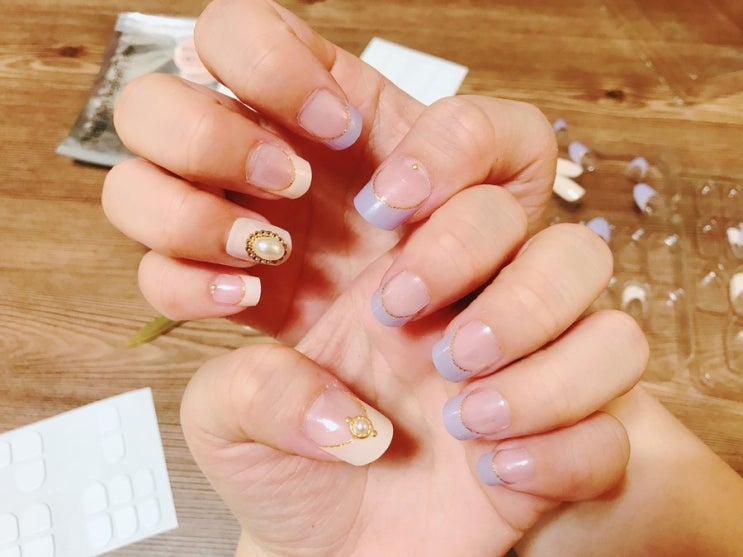 [셀프네일] 오키나와에서 사온 데코레이티브 네일팁 ! 너무 예뽀 !