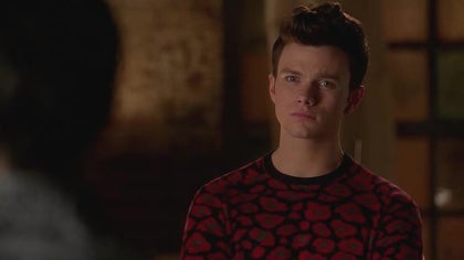 글리 시즌 5 커트와 블레인의 키스