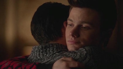 글리 시즌 5 커트와 블레인의 키스