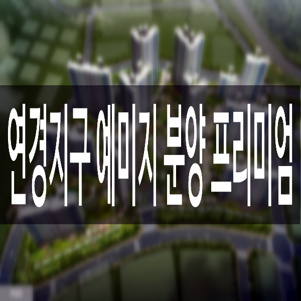 연경지구 예미지 금성백조분양 프리미엄